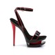 Platforms Sandals Pleaser BLONDIE-631-2 Black/Red