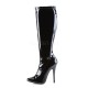 High Heels Knee Boots Pleaser DOMINA-2000 Black patent