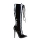 High Heels Knee Boots Pleaser DOMINA-2020 Black patent