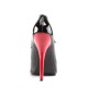 High Heels Pumps Pleaser DOMINA-442 Black/Red Patent