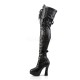 Platforms Thigh High Boots Pleaser ELECTRA-3028 Black patent