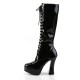 Platforms Knee Boots Pleaser ELECTRA-2020 Black patent