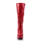 Platforms Knee Boots Pleaser ELECTRA-2020 Red patent