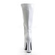 Platforms Knee Boots Pleaser ELECTRA-2020 White patent