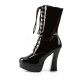 High Heels Ankle Boots Pleaser ELECTRA-1020 Black patent