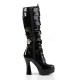 Platforms Knee Boots Pleaser ELECTRA-2042 Black patent