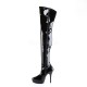 Platforms Thigh High Boots Pleaser INDULGE-3000 Black patent