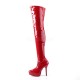 Platforms Thigh High Boots Pleaser INDULGE-3000 Red patent