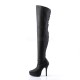 Platforms Thigh High Boots Pleaser INDULGE-3011L Black Leather
