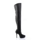 Platforms Thigh High Boots Pleaser INDULGE-3011L Black Leather