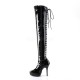 Platforms Thigh High Boots Pleaser INDULGE-3063 Black patent