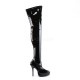 Platforms Thigh High Boots Pleaser INDULGE-3000 Black patent