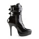 Platforms Ankle Boots Pleaser INDULGE-1026 Black patent