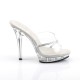 High Heels Heels Mules Fabulicious LIP-101R Clear and Strass