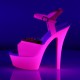 Platforms Sandals Pleaser KISS-209 Pink Neon UV