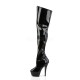 Platforms Thigh High Boots Pleaser KISS-3010 Black patent