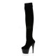High Platforms Thigh High Boots Pleaser ADORE-3002 Black velvet