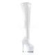 High Platforms Thigh High Boots Pleaser ADORE-3000 White patent