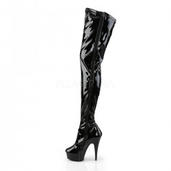 Platforms Thigh High Boots Pleaser DELIGHT-4000 Black patent