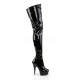 Platforms Thigh High Boots Pleaser DELIGHT-4000 Black patent