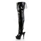 Platforms Thigh High Boots Pleaser DELIGHT-3017 Black patent