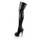 Platforms Thigh High Boots Pleaser DELIGHT-3050 Black patent