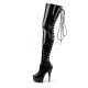 Platforms Thigh High Boots Pleaser DELIGHT-3063 Black patent
