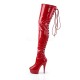 Platforms Thigh High Boots Pleaser DELIGHT-3063 Red patent