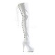 Platforms Thigh High Boots Pleaser DELIGHT-3063 White patent