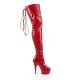 Platforms Thigh High Boots Pleaser DELIGHT-3063 Red patent