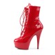 Platforms Ankle Boots Pleaser DELIGHT-1020 Red patent