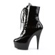 Platforms Ankle Boots Pleaser DELIGHT-1020 Black patent