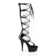 Platforms Sandals Pleaser DELIGHT-698 Black patent