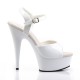 Platforms Sandals Pleaser DELIGHT-609 White Patent