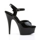 Platforms Sandals Pleaser DELIGHT-609 Black Patent