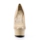 Zapatos Plataformas Pleaser DELIGHT-685 Crema barniz