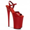 High Platforms Sandals Pleaser INFINITY-909 Red patent